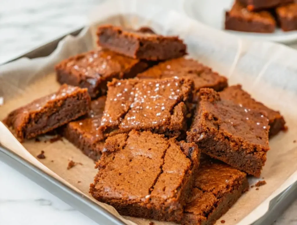 2 Ingredient Fudgy Brownies (The Easiest Zero-Carb Treat You'll Love!) 9 Sliced 2 ingredient fudgy brownies with toppings
