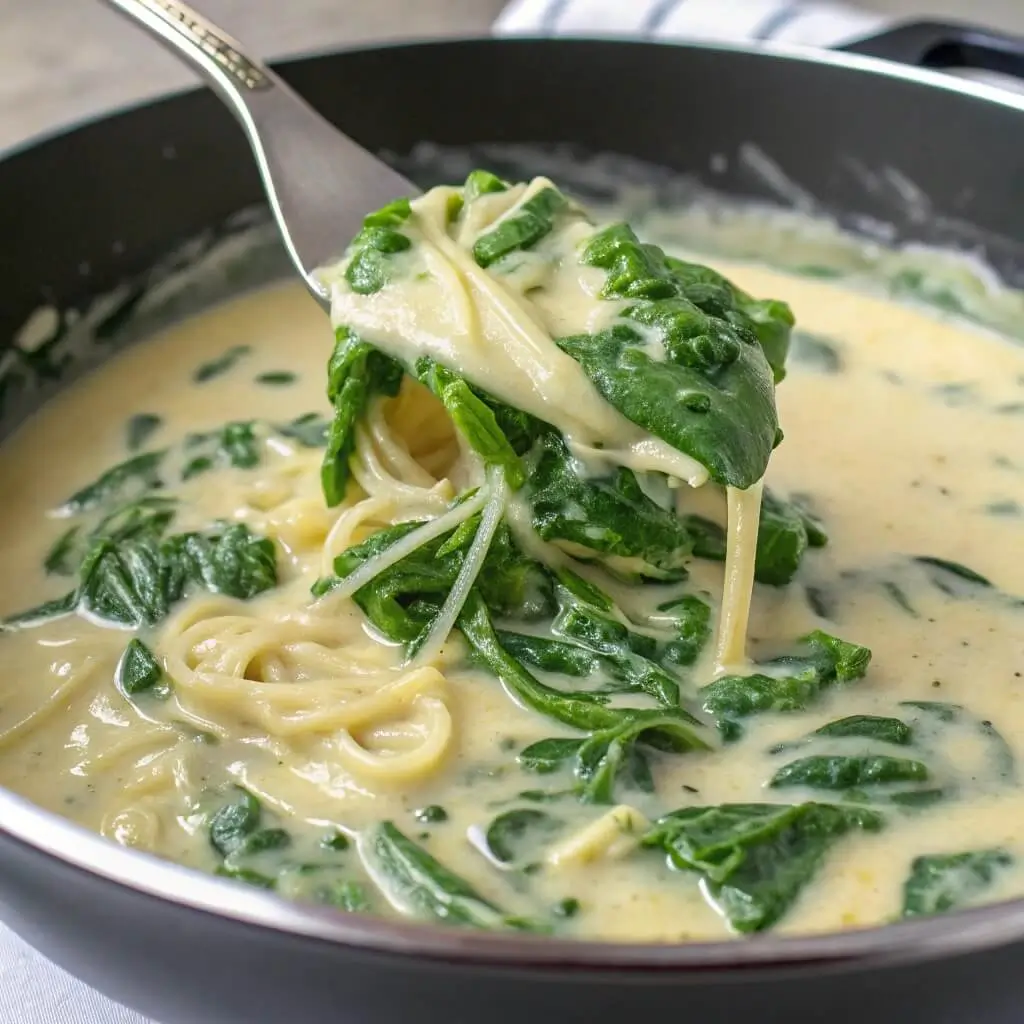 Creamy chicken spinach skillet dinner