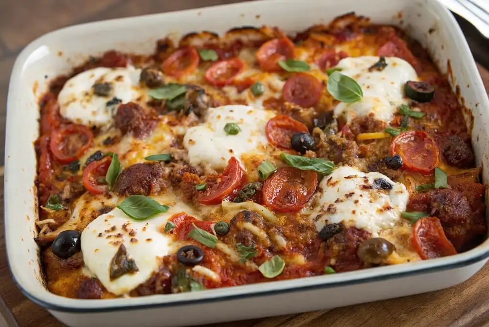 Supreme Meat Lovers Pizza Bake
