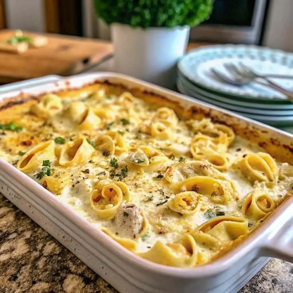 Chicken Alfredo Tortellini Casserole Recipe