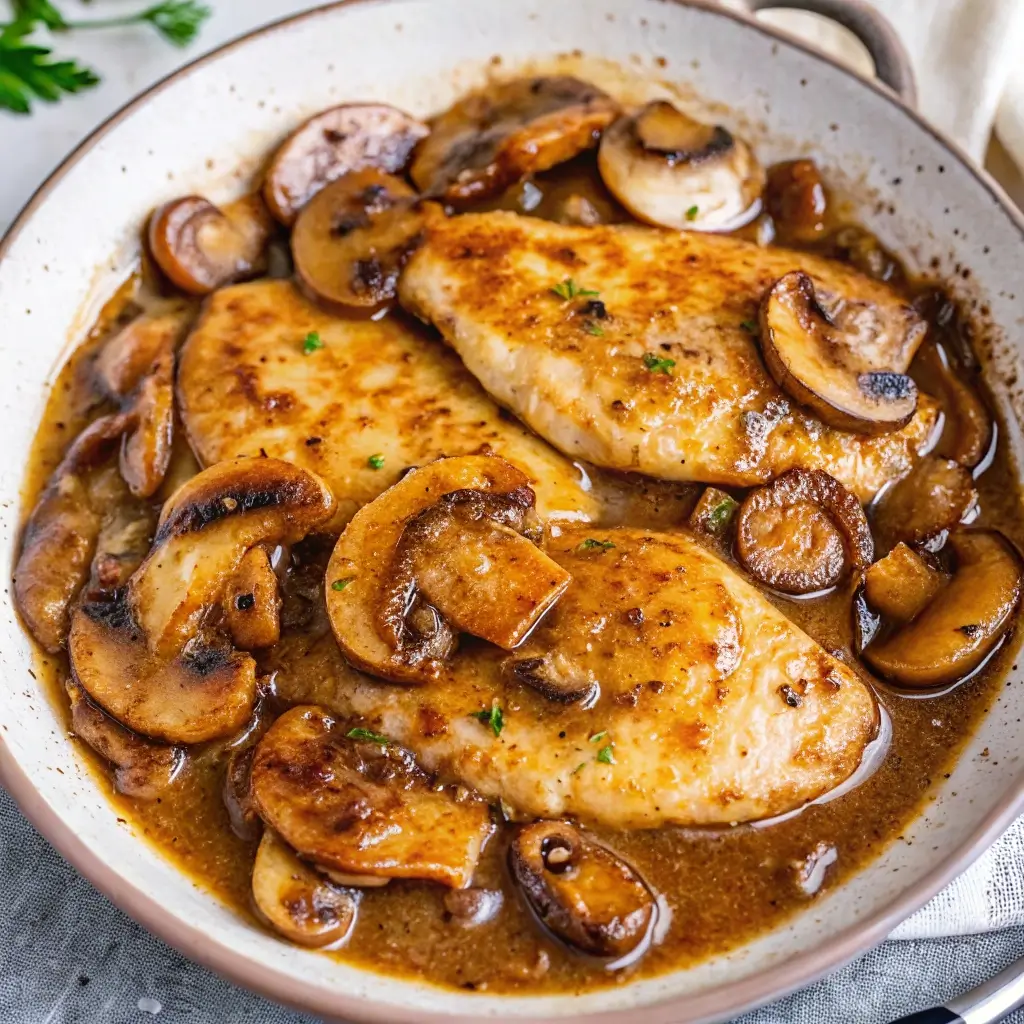 Easy Chicken Marsala with mushrooms in creamy sauce