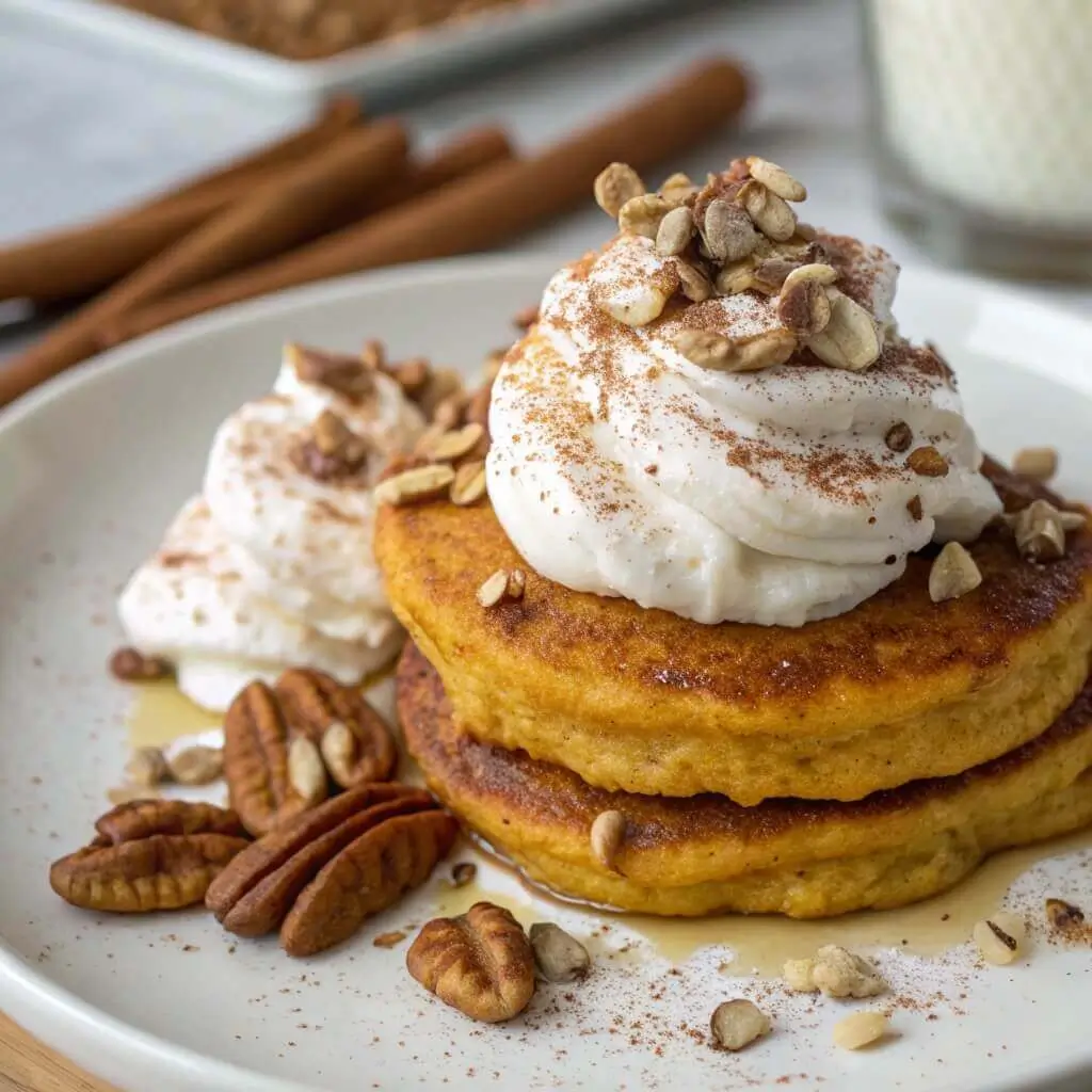low carb keto pumpkin cottage cheese pancakes
