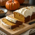 Pumpkin loaf with cream cheese frosting recipe