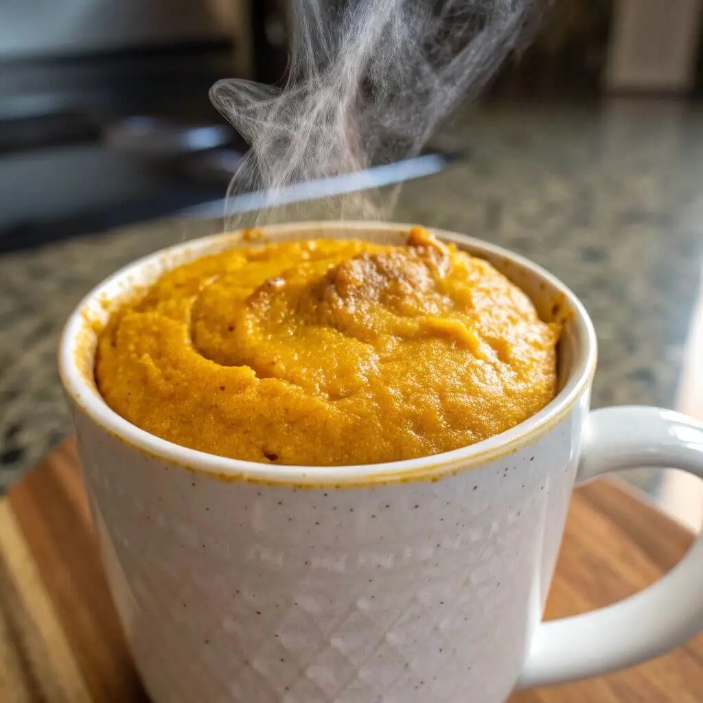 Pumpkin loaf mug cake microwave recipe