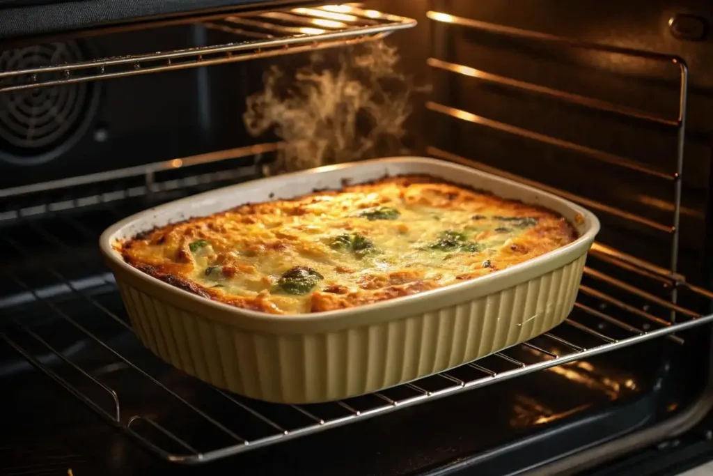 3-Ingredient Holiday Ranch Potato Casserole baking until golden