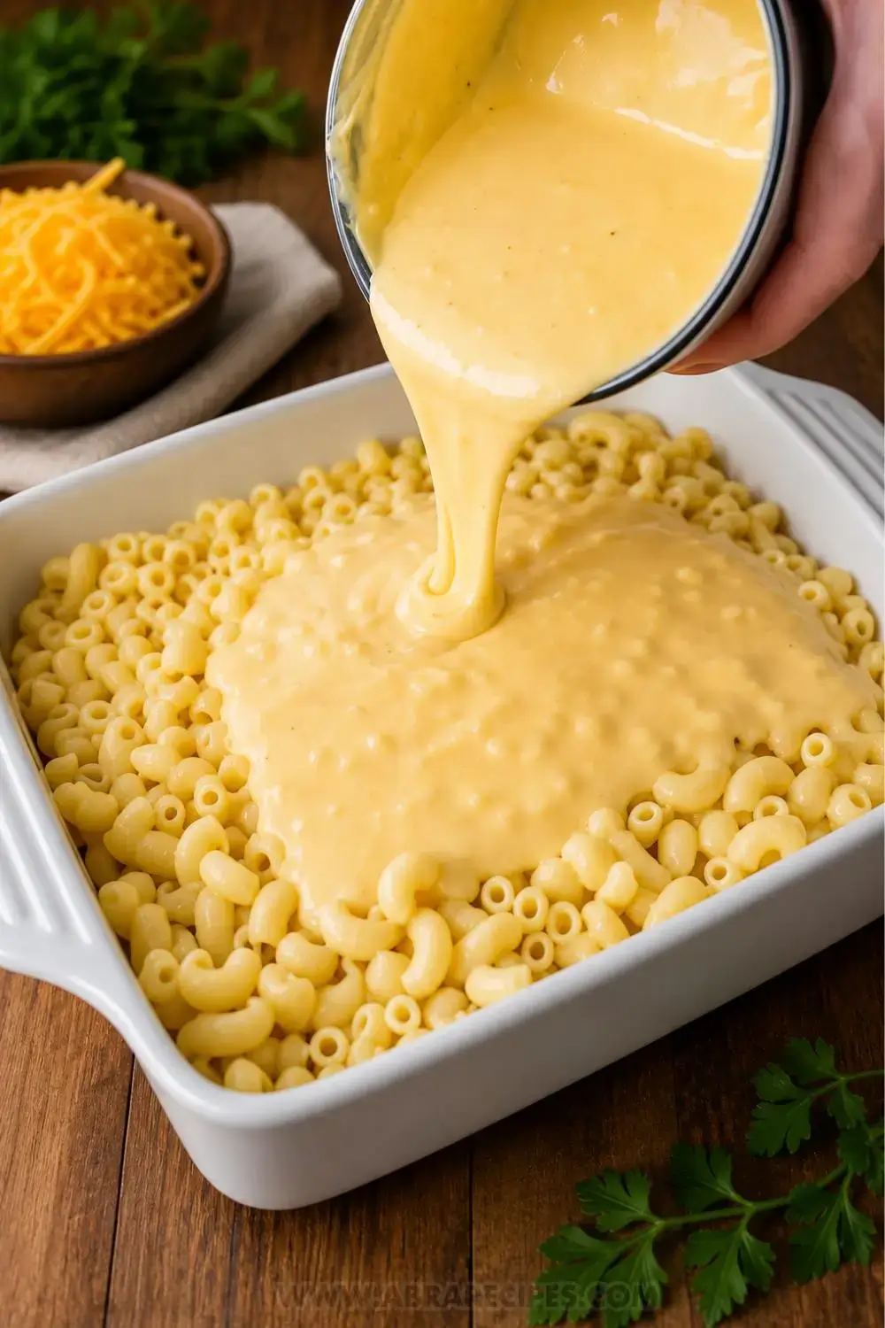 Oven-Baked Macaroni and Cheese with Silky Cheddar-Gruyère Sauce Recipe