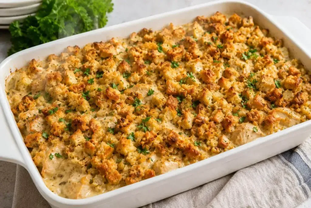 Chicken and Stuffing Casserole